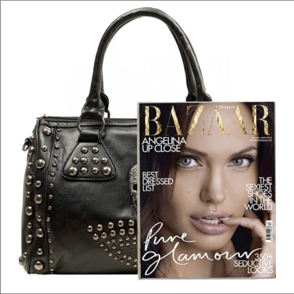 🆕️ Gothic Studded Doctor Shoulder Black Bag - Picture 3 of 9